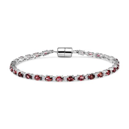 M&Uuml;NCHEN CLOSE OUT - D'Joy Cruzeiro Blush Turmalin, Moissanit Armband ca. 19 cm 925 Silber rhodiniert ca. 5.24 ct