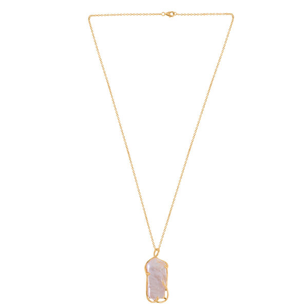 Lila Keshi Perle Anhänger mit 45cm Kette image number 4