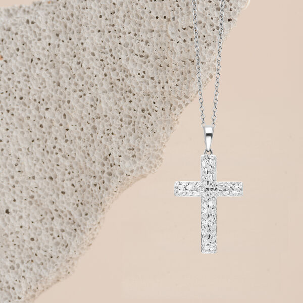 Diamant Kreuz Anhänger mit 45cm Kette - 0,50 ct. image number 3