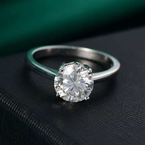 D’joy Moissanit Ring 925 Silber rhodiniert (Größe 17.00) ca. 1,80 ct image number 1