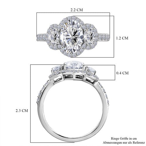 Lab Grown Diamant VS Ring 950 Platin (Größe 17.00) ca. 2,50 ct image number 7