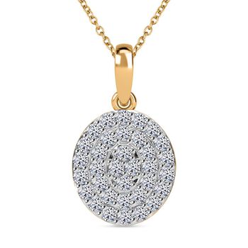 LUXURIANT DIAMOND - Lab Grown Diamant SI-GH SGL zertifiziert Schmuckset 925 Silber Gelbgold Vermeil ca. 1,00 ct.