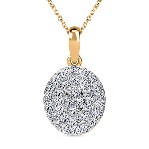 LUXURIANT DIAMOND - Lab Grown Diamant SI-GH SGL zertifiziert Schmuckset 925 Silber Gelbgold Vermeil ca. 1,00 ct. image number 0