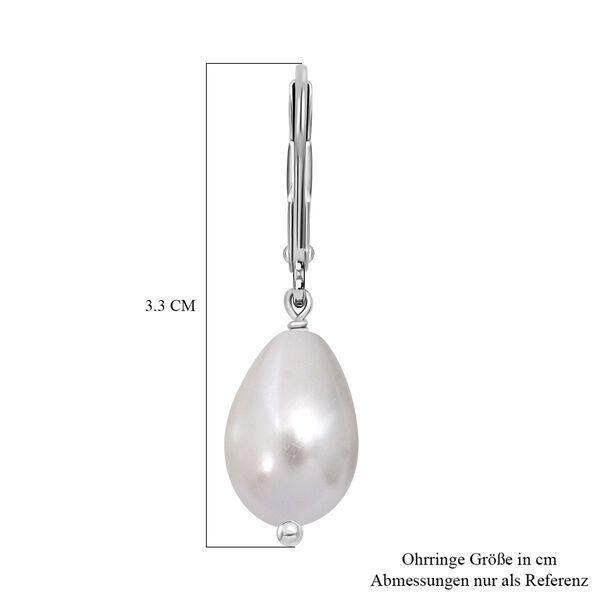 Weiße Muschelkernperle Ohrringe - 20 ct. image number 4