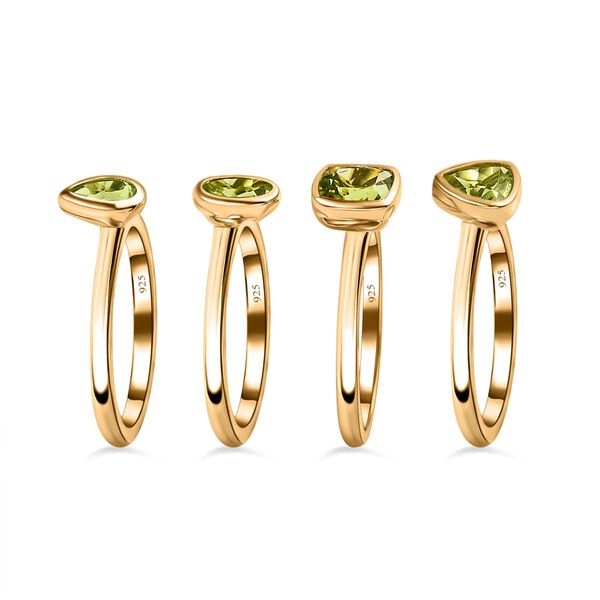 Nat&uuml;rlicher Peridot Ringset, ca. 2.79 ct. image number 6