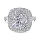 LUSTRO STELLA - Weißer Zirkonia Ring 925 Silber rhodiniert (Größe 16.00)