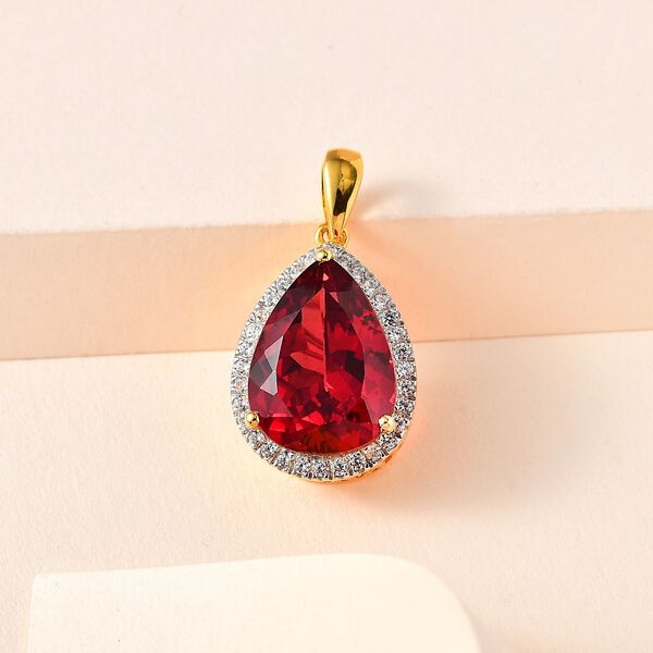 Synthetischer Padparadscha-Saphir, ca. 17,07 ct. image number 2