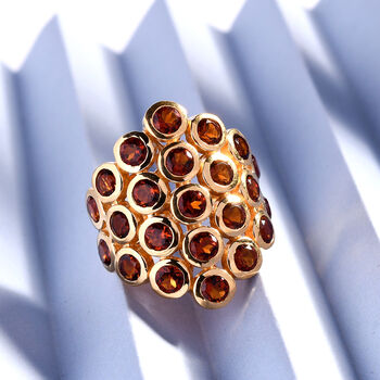 Madeira Citrin Ring 925 Silber vergoldet  ca. 3,77 ct