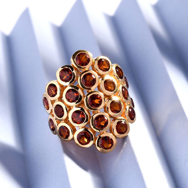 Madeira Citrin Ring 925 Silber vergoldet  ca. 3,77 ct image number 2