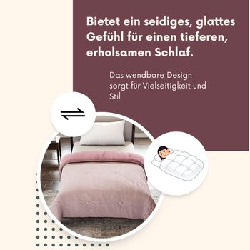 Serenity Night Wende-K&uuml;hlsteppdecke, Zwei-Ton, 135&times;200cm, Dunkelrosa und Beige