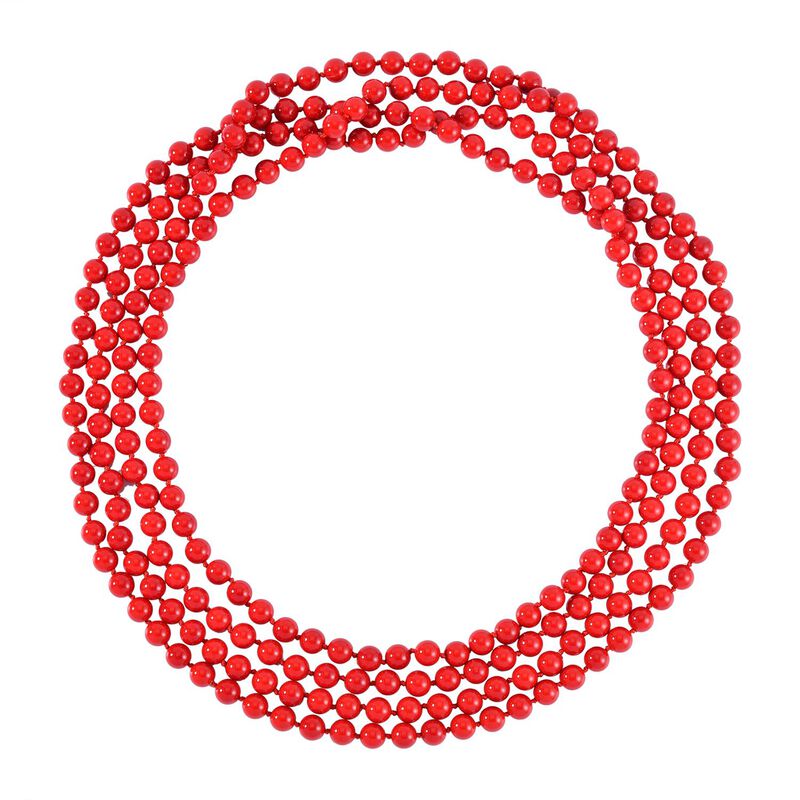 Rote Muschelkernperlen-Halskette image number 0