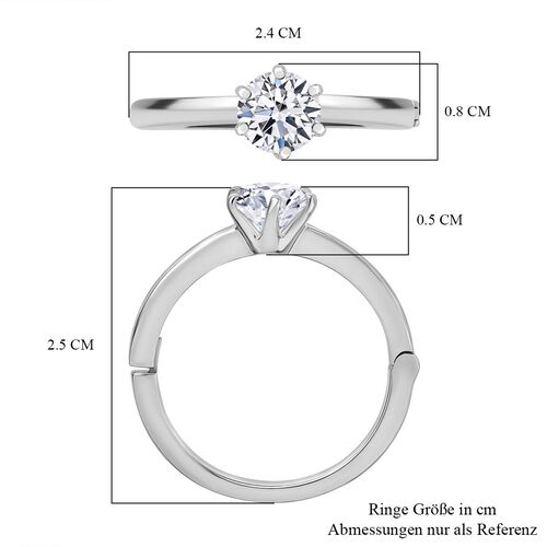 LUXURIANT DIAMOND - Lab Grown Diamant SI Ring 925 Silber rhodiniert (Größe 18.00) ca. 1.00 ct image number 7