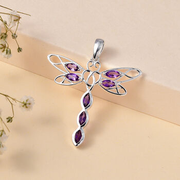 Afrikanischer Amethyst Anh&auml;nger 925 Silber ca. 0.98 ct