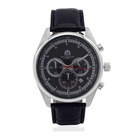 William Hunt - Echtleder-Armbanduhr im Hollywood-Glamour-Stil, 5ATM Wasserdicht, Japanisches Uhrwerk, schwarz