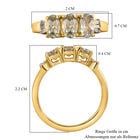 AAA Turkizit und weißer Diamant-Ring, 925 Silber Gelbgold Vermeil  ca. 1,59 ct image number 6