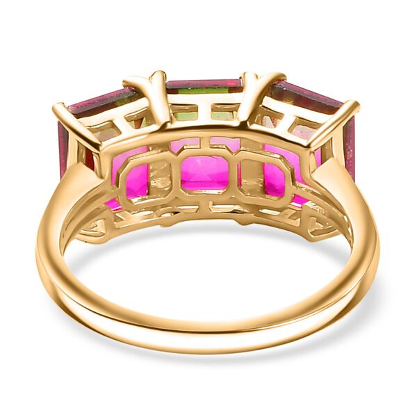 Wassermelonen Quarz Triplett Ring - 5,42 ct. image number 6