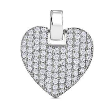 LUSTRO STELLA - Wei&szlig;er Zirkonia Anh&auml;nger, 925 Silber rhodiniert