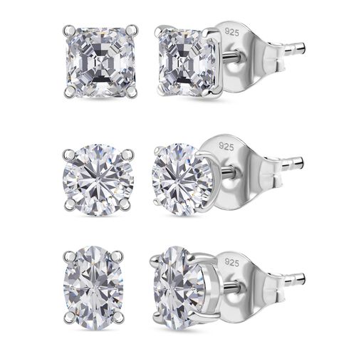 Moissanit Schmuckset 925 Silber rhodiniert ca. 2,82 ct. image number 0