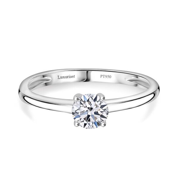 LUXURIANT IGI zertifizierter D-IF Labor Diamant Ring in 950 Platin - 1 ct. image number 0