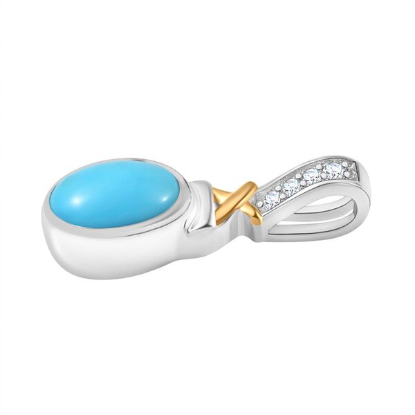 AA Sleeping Beauty Türkis Schmuckset 925 Silber Zweifarbige Beschichtung ca. 1,64 ct. image number 8