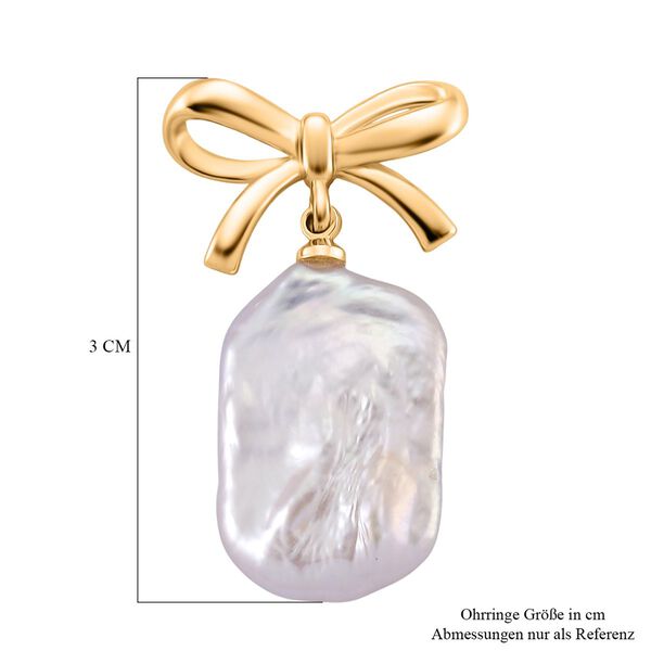 Weiße Keshi Perle Ohrringe Nickelfreies Messing Standard 15.00 ct image number 4