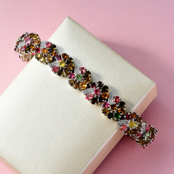 Mehrfarbiges Turmalin und Zirkon-Armband - 20,03 ct. image number 2
