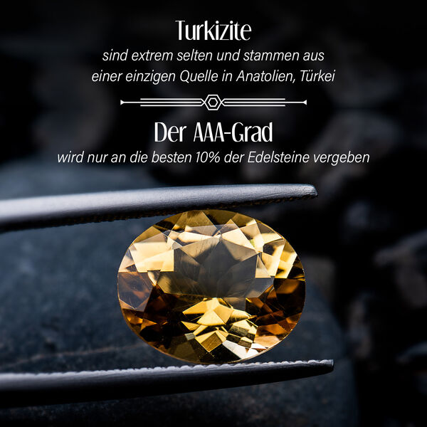 ILIANA AAA Turkizit und SI GH Diamant Ring in 750 Gelbgold - 8,72 ct. image number 4