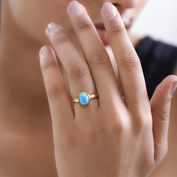 Amerikanischer, nat&uuml;rlicher Sleeping Beauty T&uuml;rkis-Ring - 1,43 ct. image number 3