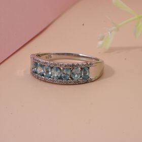 D'Joy AA blauer und weißer Zirkon Ring - 2,32 ct.