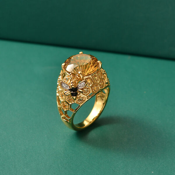 GP Trionfo Kollektion - Citrin Ring 925 Silber 750 Gelbgold Vermeil (Gr&ouml;&szlig;e 18.00) ca. 6.71 ct image number 1