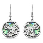 Abalone Muschel-Ohrringe, Edelstahl ca. 1,00 ct