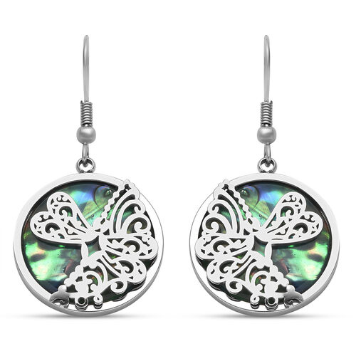 Abalone Muschel-Ohrhänger, Edelstahl ca. 1,00 ct  image number 0