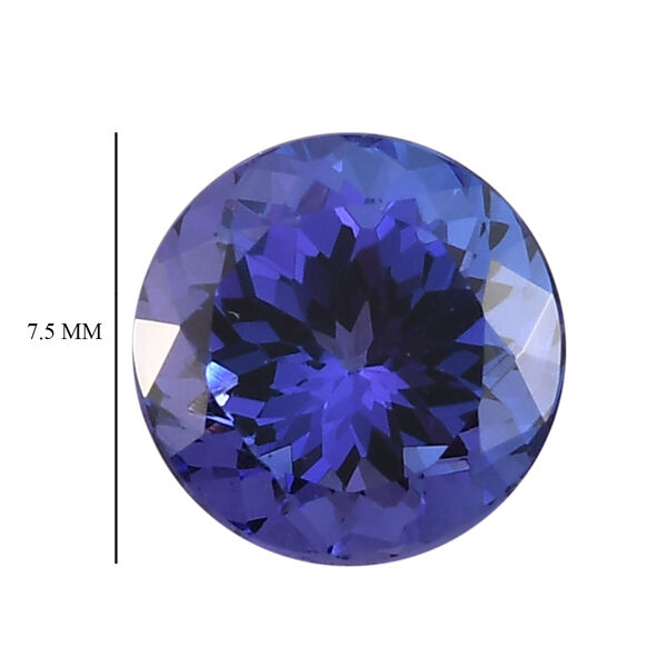 AAAA Tansanit Edelstein, Rund, Facettierter Schliff, 7,5mm, ca. 1,54 cts image number 4