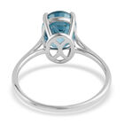 AAA kambodschanischer, blauer Zirkon Solitär-Ring, 585 Weißgold  ca. 3,50 ct image number 4