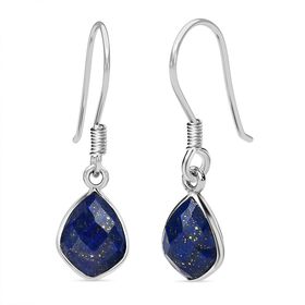 Lapislazuli Ohrringe 925 Silber ca. 3.79 ct