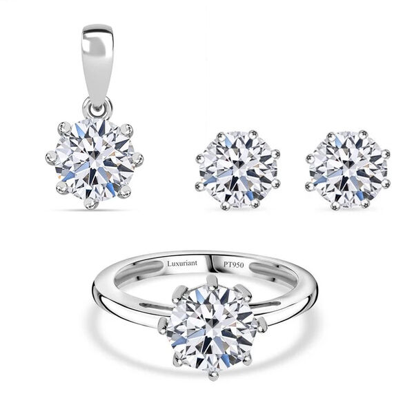 LUXURIANT DIAMOND- SGL zertifiziertes VS-EF Labor Diamant Schmucket in 950 Platin image number 0