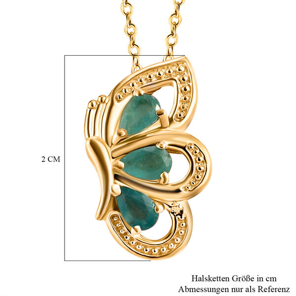 Grandidierit-Anhänger mit Kette, 925 Silber vergoldet ca. 0,62 ct image number 6