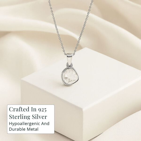 LUXURIANT Labor Polki Diamant Anh&auml;nger mit 45cm Kette - 0,25 ct. image number 2