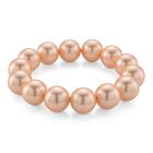Rosa Muschelkernperle Armband Flexibel