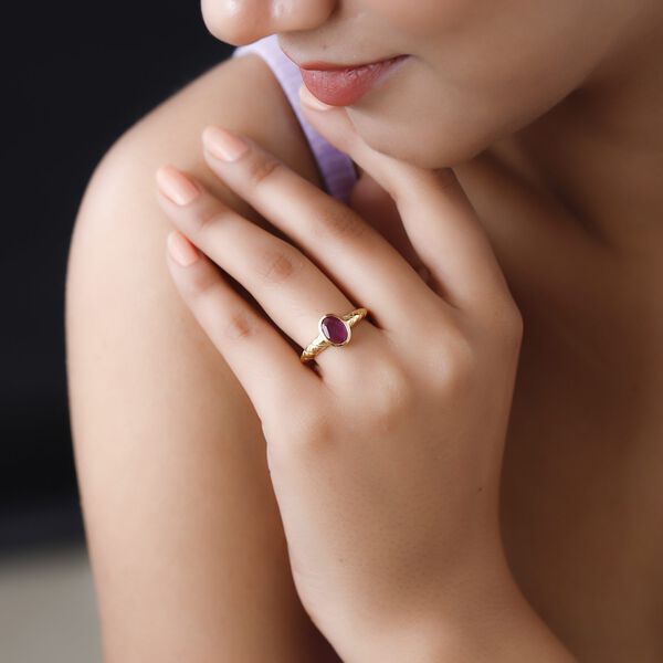 Afrikanischer Rubin Ring, 925 Silber vergoldet, ca. 1,85 ct image number 2