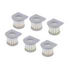 Ersatzfilter-Set (6 Stück) - Weiß/Grau, 3.6x4.7x4.7 cm, Hochwertige PET-Staubsaugerfilter für optimale Reinigungsleistung