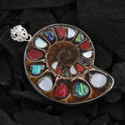 Royal Bali Kollektion - Abalone Muschel, Perlmutt und Ammonit Anhänger 925 Silber image number 1