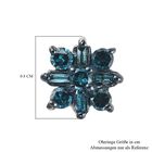 Blauer Diamant Ohrstecker 925 Silber Platin-Überzug ca. 0,25 ct image number 4