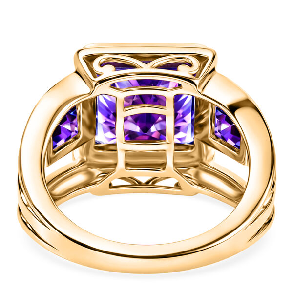Lusaka Amethyst-Ring, 925 Silber vergoldet  ca. 3,92 ct image number 6