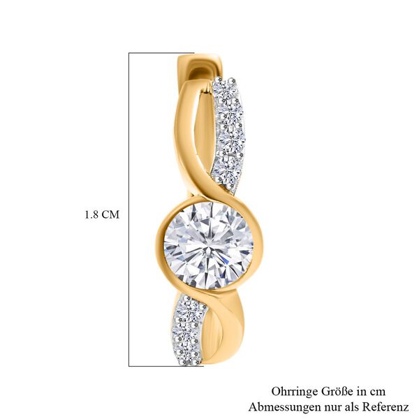 Moissanit Bicolor Ohrringe, ca. 1,16 ct. image number 6