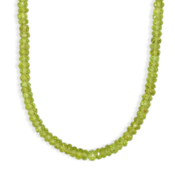 D'Joy AA Peridot Halskette ca. 45 cm 925 Silber Rhodiniert ca. 100,00 ct.