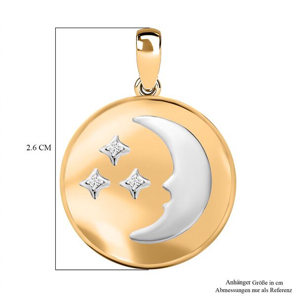 Cosmic Magic runder Anh&auml;nger, Gelbgold Vermeil Silver image number 5