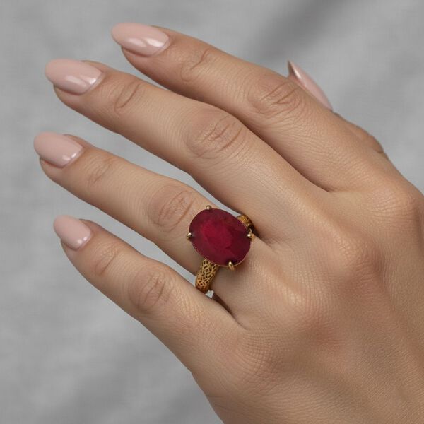 D'Joy AAA afrikanischer Rubin Ring - 8,80 ct. image number 2