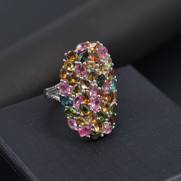 Multi-Turmalin und Zirkon Ring - 5,09 ct. image number 2