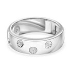 Weißer Diamant Ring 925 Silber rhodiniert (Größe 16.00)